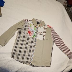 Mutts-Nutts Multicolor Patchwork Shirt 100% Cotton